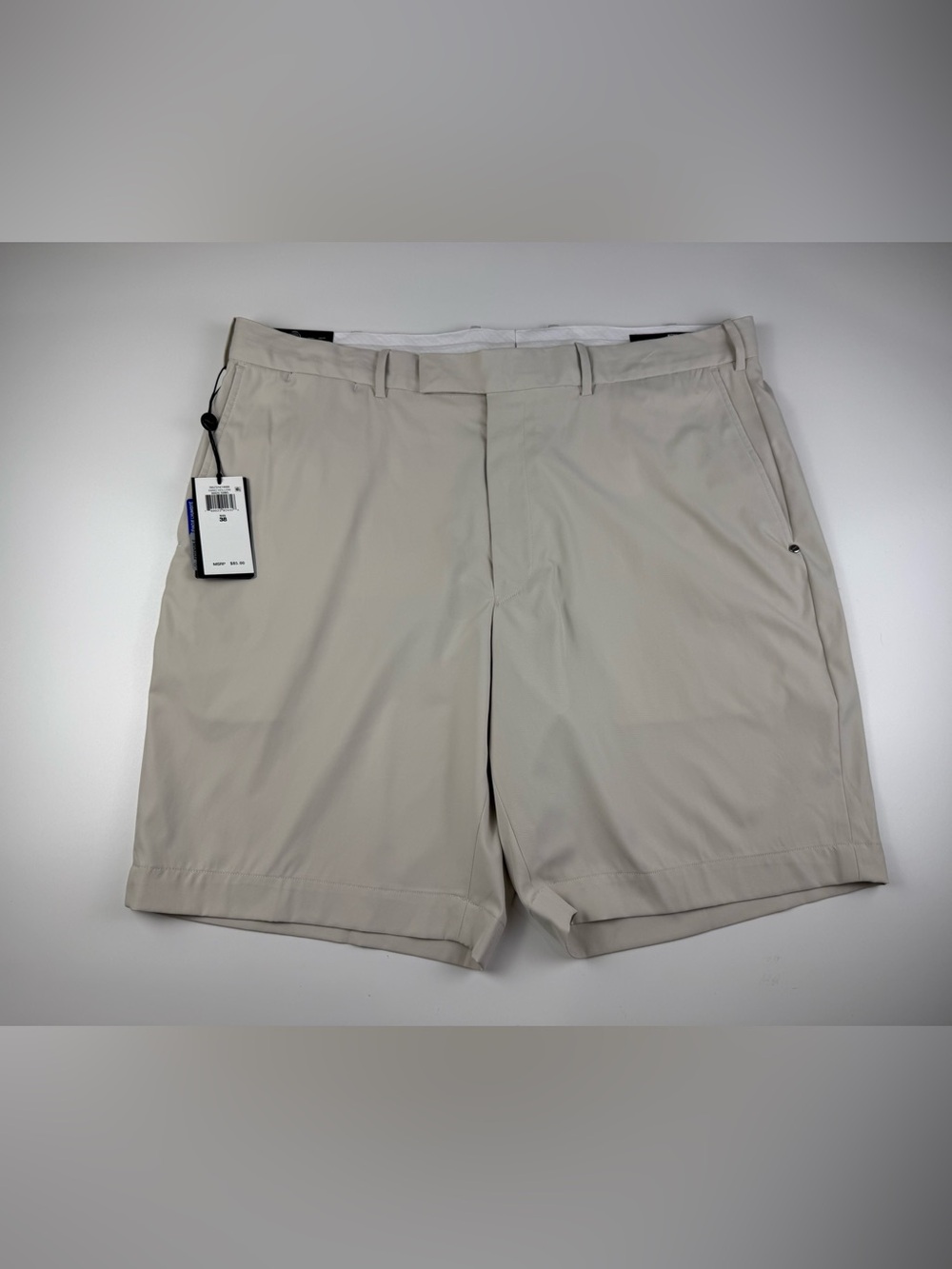 RLX Ralph Lauren Men's Tailored Fit Performance 9” Golf Shorts Sand Size 38